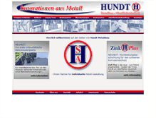 Tablet Screenshot of hundt-metallbau.de